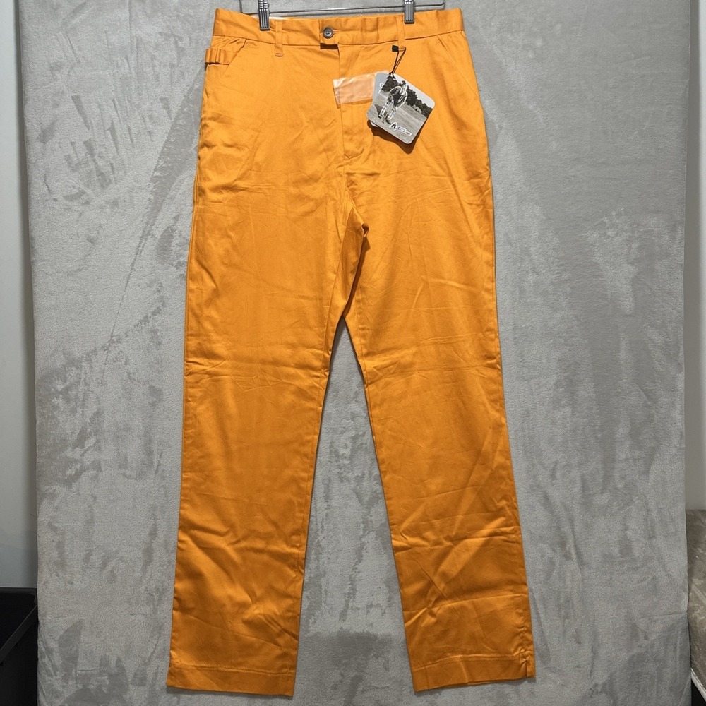 Royal & Awesome Golf Pants Men's 36x34 Orange Slice Athletic Fit Stretch Pockets